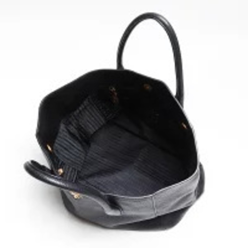 Prada Vitello Daino Shoulder Tote Bag Black - Picture 13 of 13